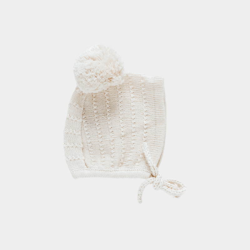 Knit Bonnet- Cream